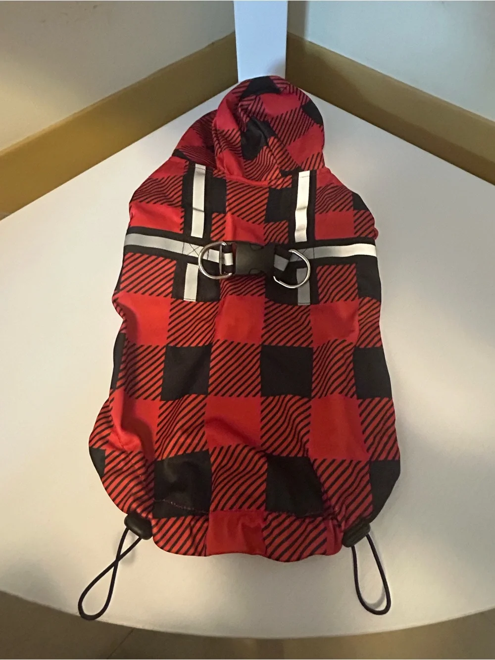 Buffalo Plaid Raincoat for dogs in size small
